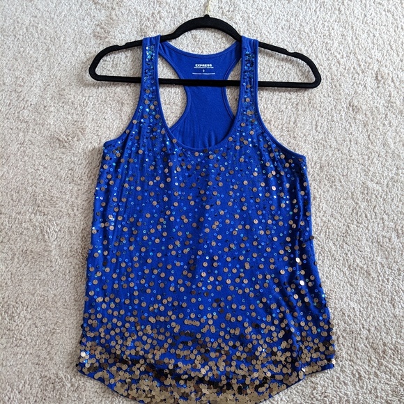 Express Sleeveless Sequin Tank Size S - Picture 1 of 4